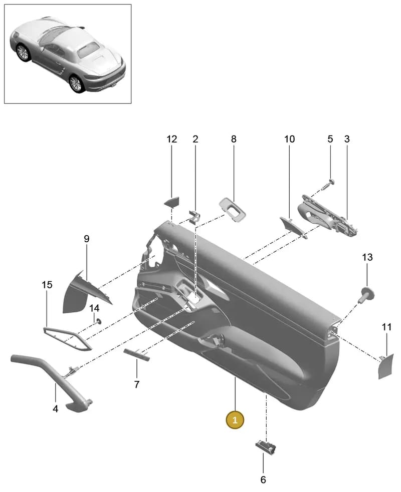 99155520382GUG — Porsche Boxster (2016-2019) diagram p48808010, position 1