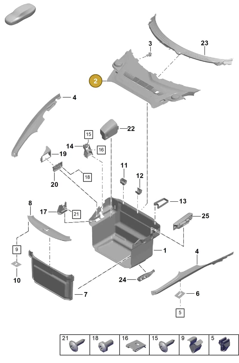 991555367071E0 — Porsche Boxster Spyder (2019-) diagram p55807000, position 2