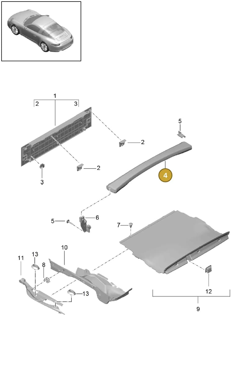 991555449035Q0 — Porsche 911 (2016-2019) diagram p38807040, position 4