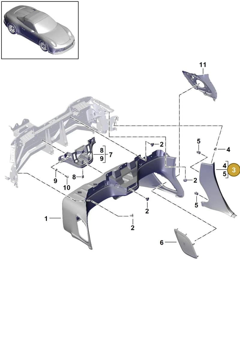 99155547611OK1 — Porsche 911 (2013-2020) diagram p41807040, position 3