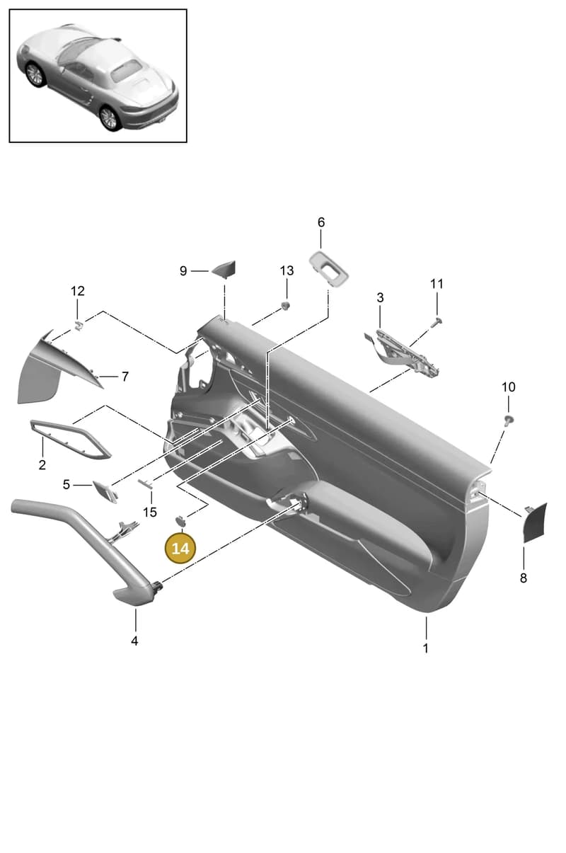 991555579005Q0 — Porsche Boxster (2016-) diagram p48808310, position 14