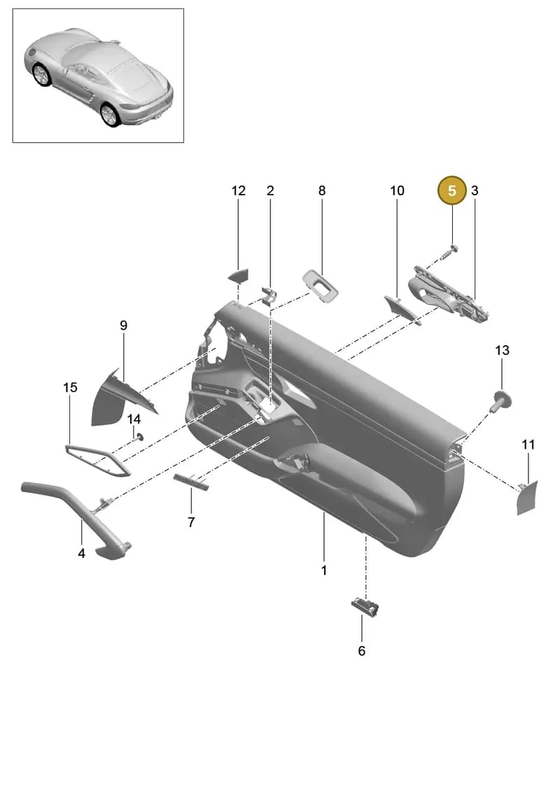 991555589005Q0 — Porsche Cayman (2016-) diagram p50808000, position 5