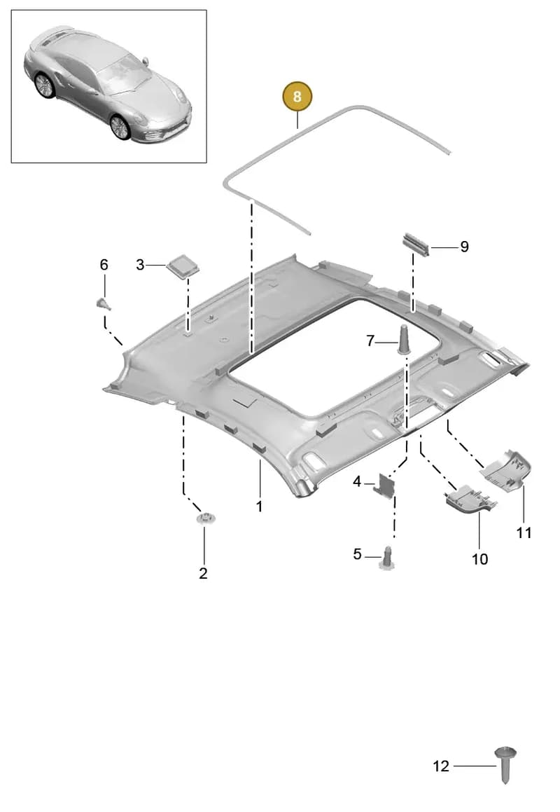 99155559101 — Porsche 911 (2013-2020) diagram p42807040, position 8