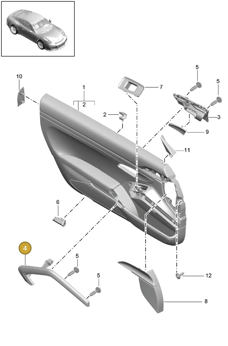 99155561500 — Porsche 911 (2013-2020) diagram p41808010, position 4
