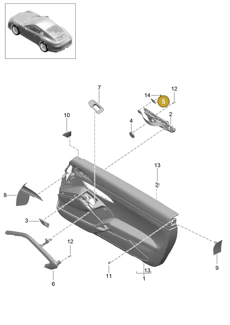 99155561500 — Porsche 911 (2013-2020) diagram p41808020, position 5