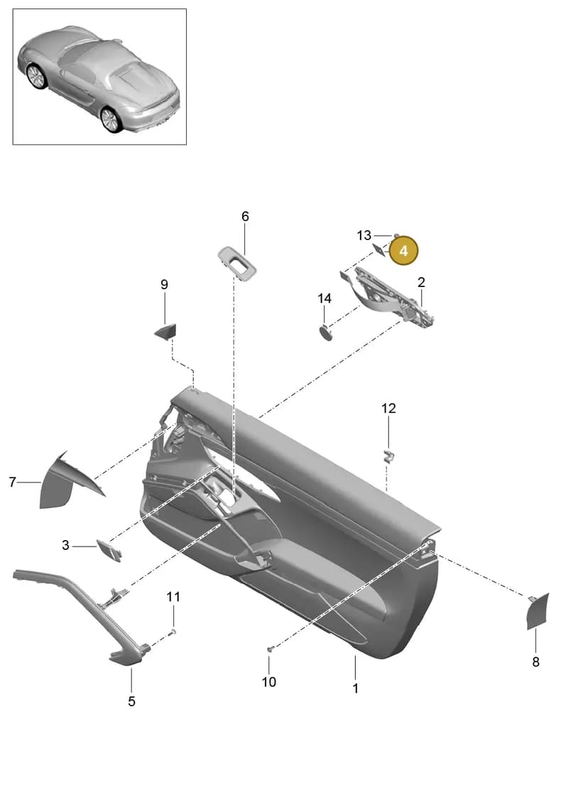 99155561500 — Porsche Boxster Spyder (2015-2016) diagram p46808010, position 4