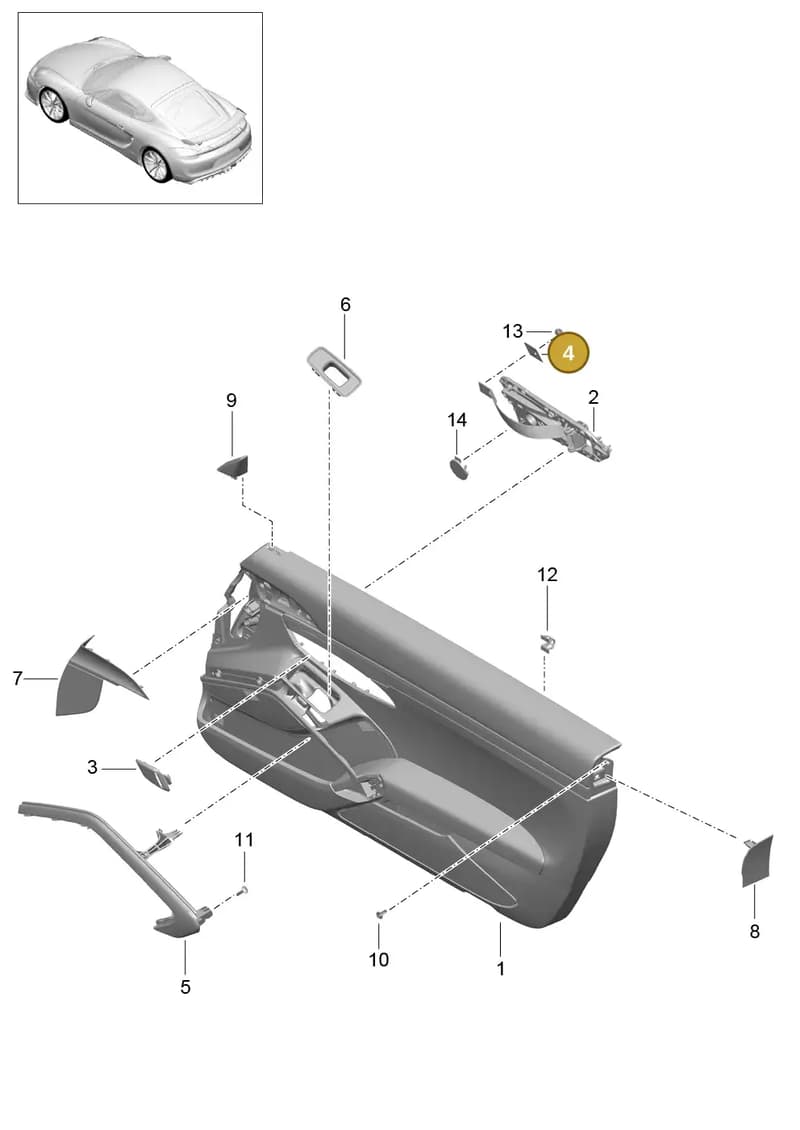 99155561600 — Porsche Cayman GT4 (2015-2016) diagram p45808010, position 4
