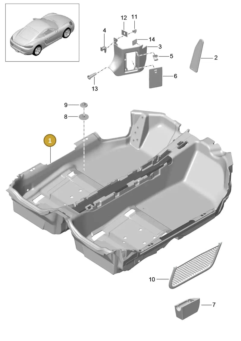 99155562003 — Porsche Cayman (2016-2019) diagram p50807010, position 1