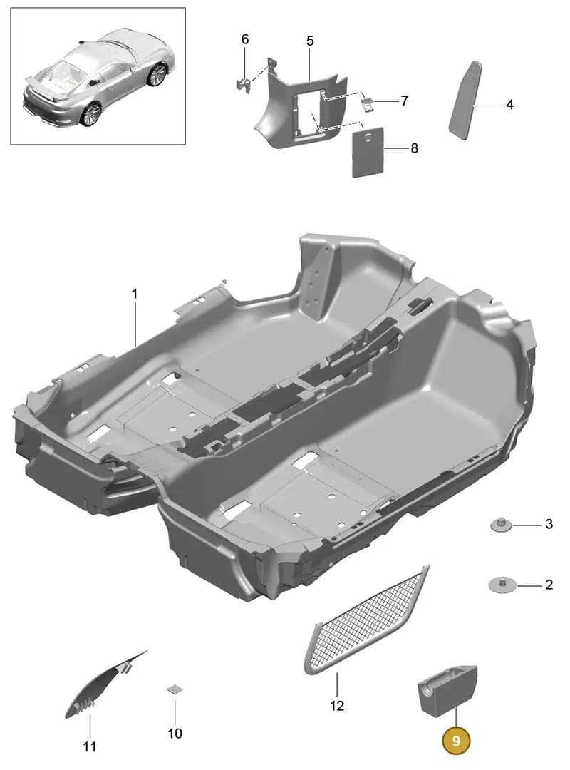 99155571800 — Porsche 911 (2013-2020) diagram p41807010, position 9