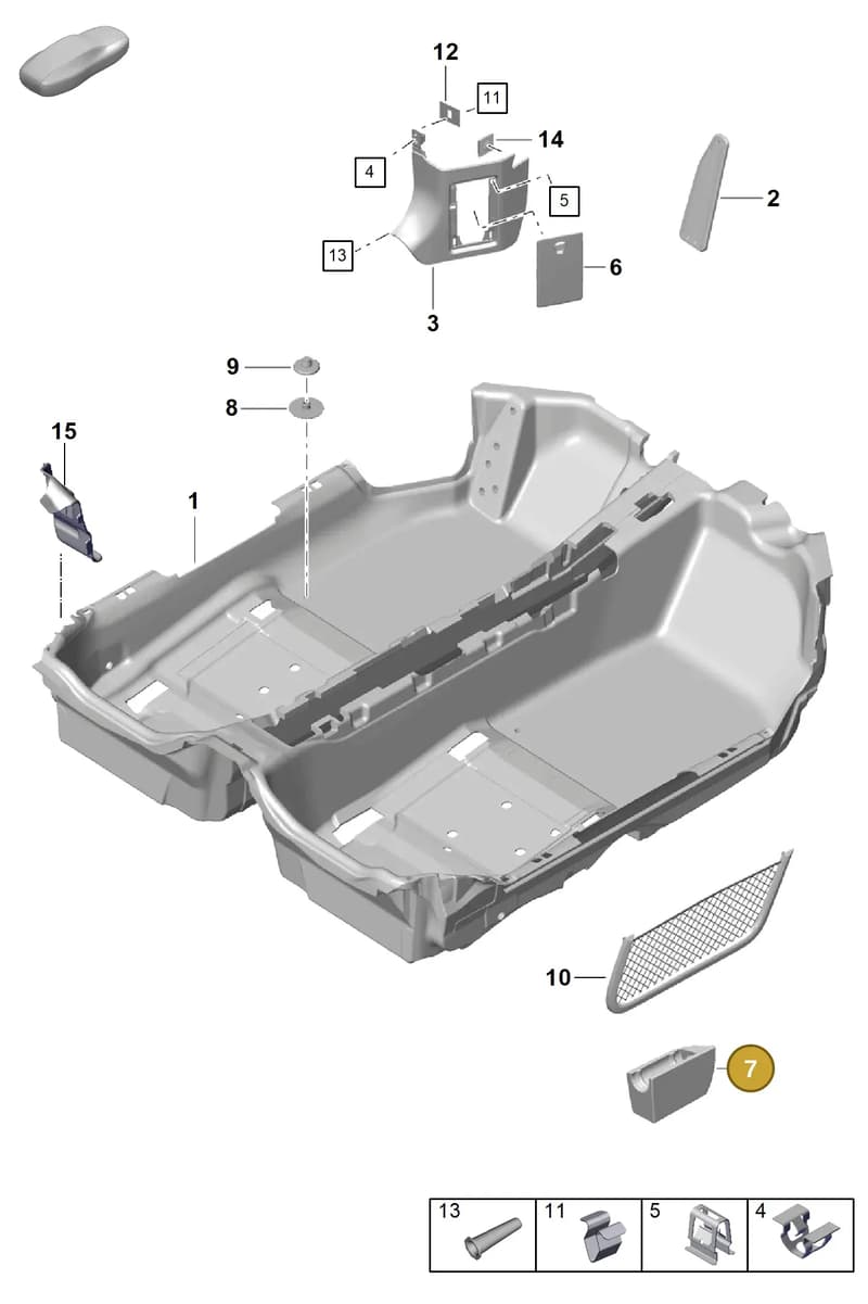 99155571800 — Porsche Boxster Spyder (2019-2020) diagram p55807100, position 7