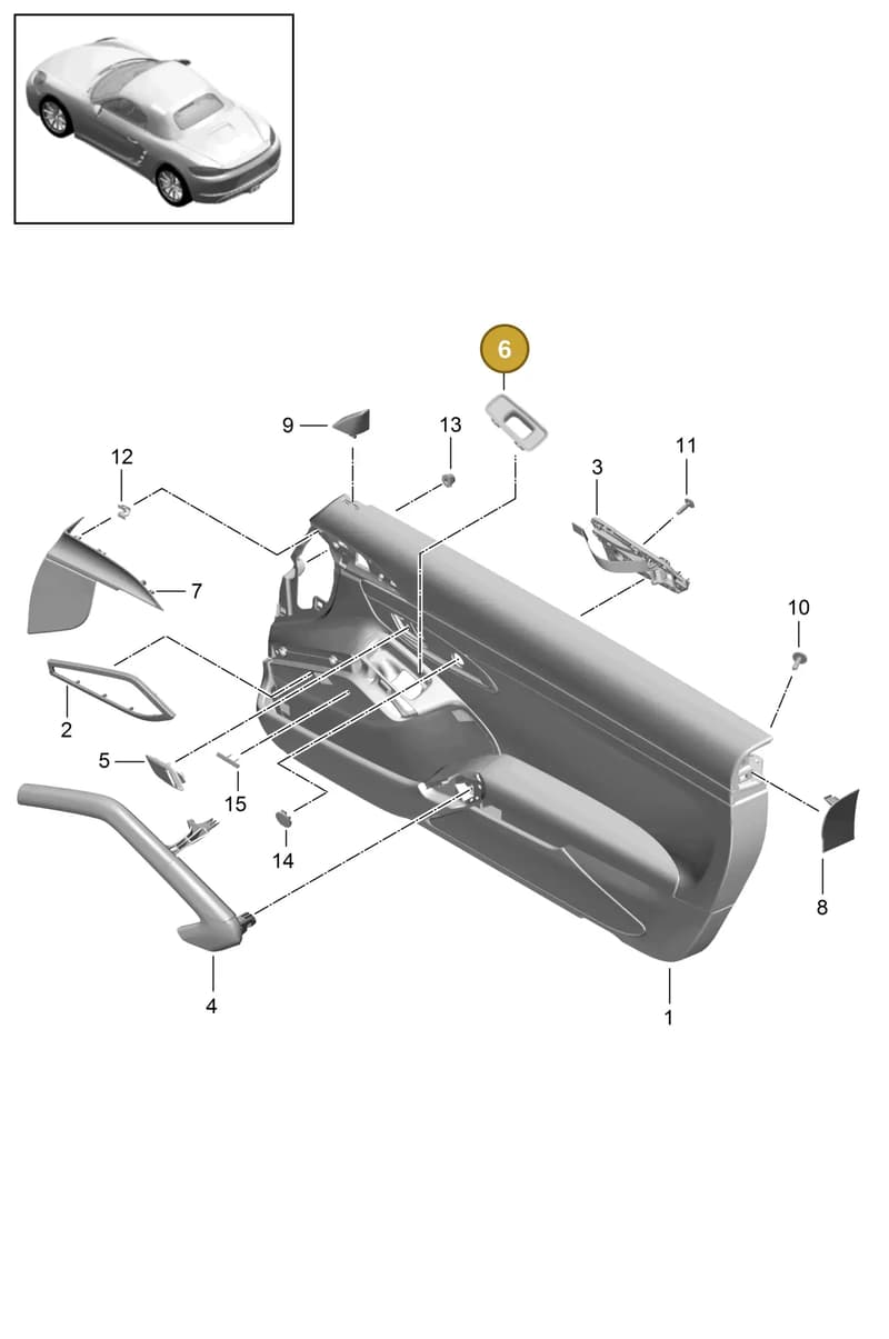 991555723021E0 — Porsche Boxster (2016-2019) diagram p48808070, position 6