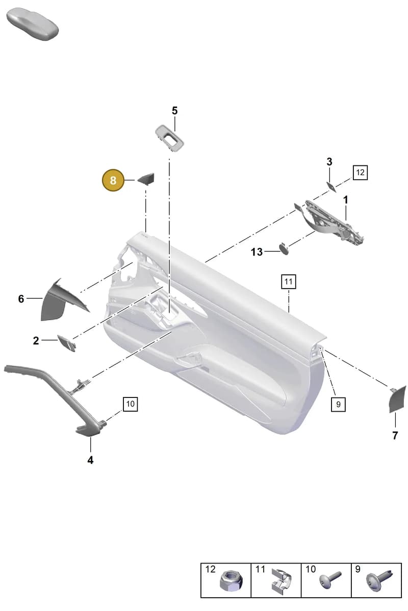 991555742001E0 — Porsche Boxster Spyder (2019-) diagram p54808100, position 8