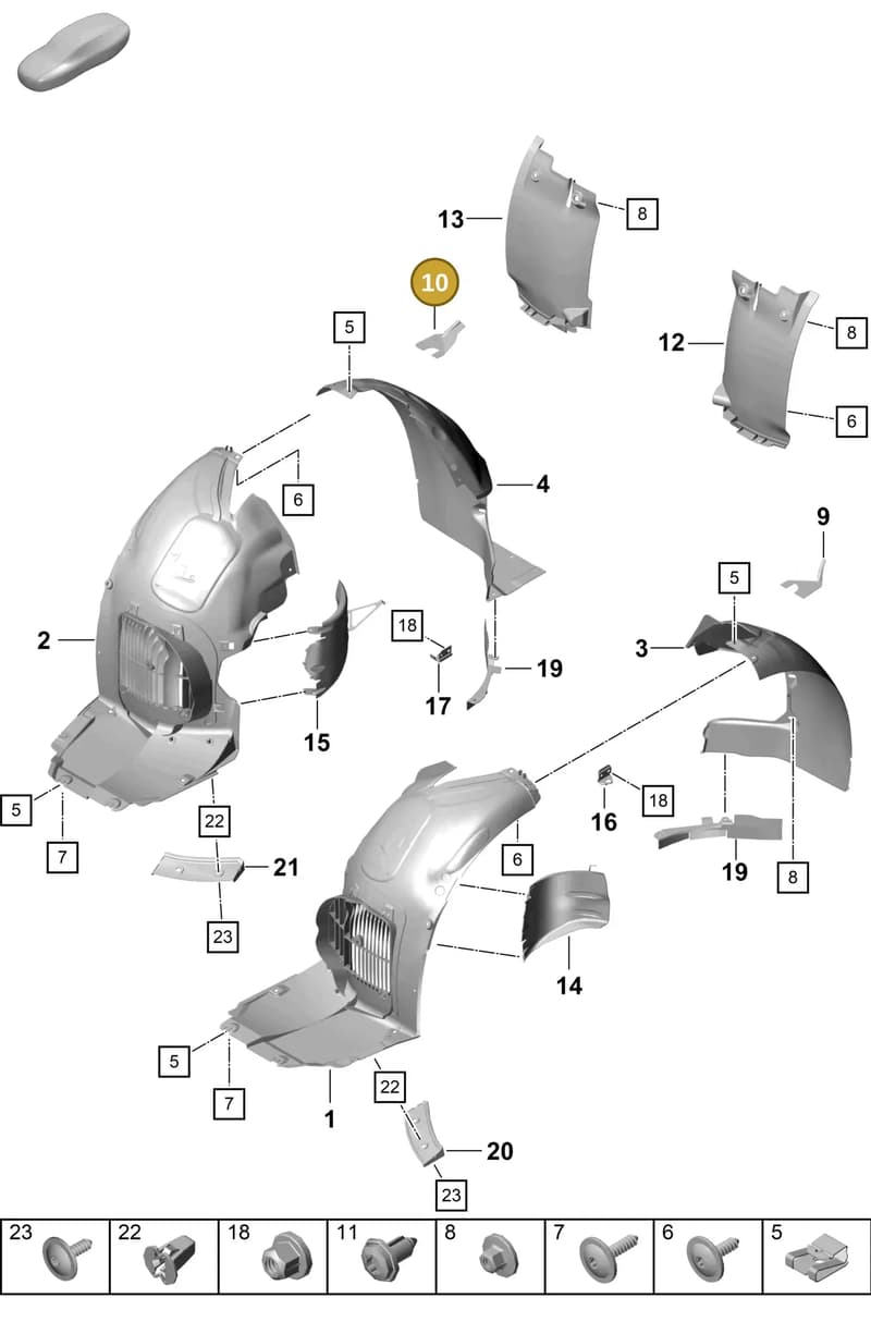 991555748001E0 — Porsche Cayman GT4 (2019-) diagram p55801800, position 10