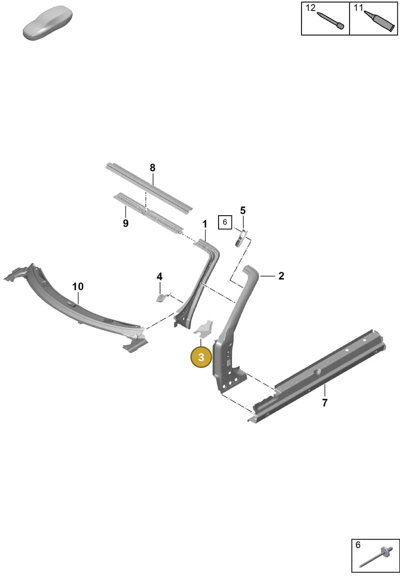 991555748001E0 — Porsche Boxster Spyder (2019-) diagram p54801450, position 3