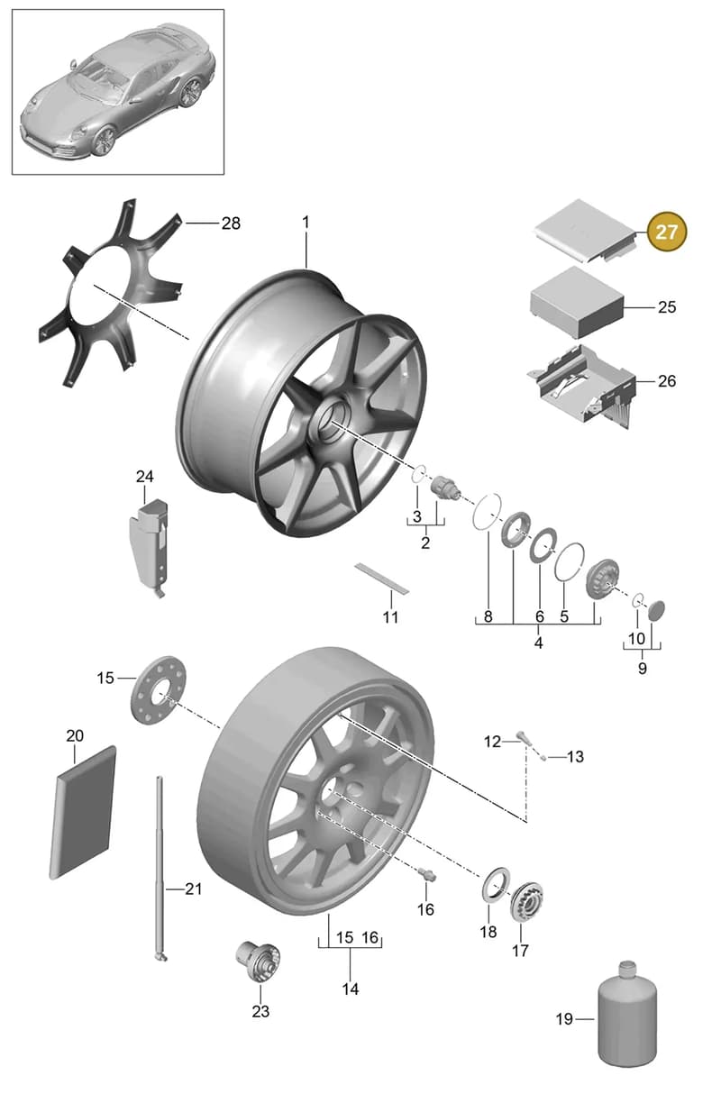 991555765031E0 — Porsche GT2 RS Clubsport (2013-2020) diagram p42601003, position 27