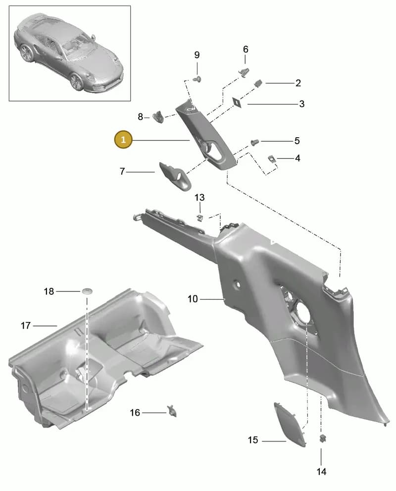 99155597602OH7 — Porsche 911 (2013-2020) diagram p42807020, position 1