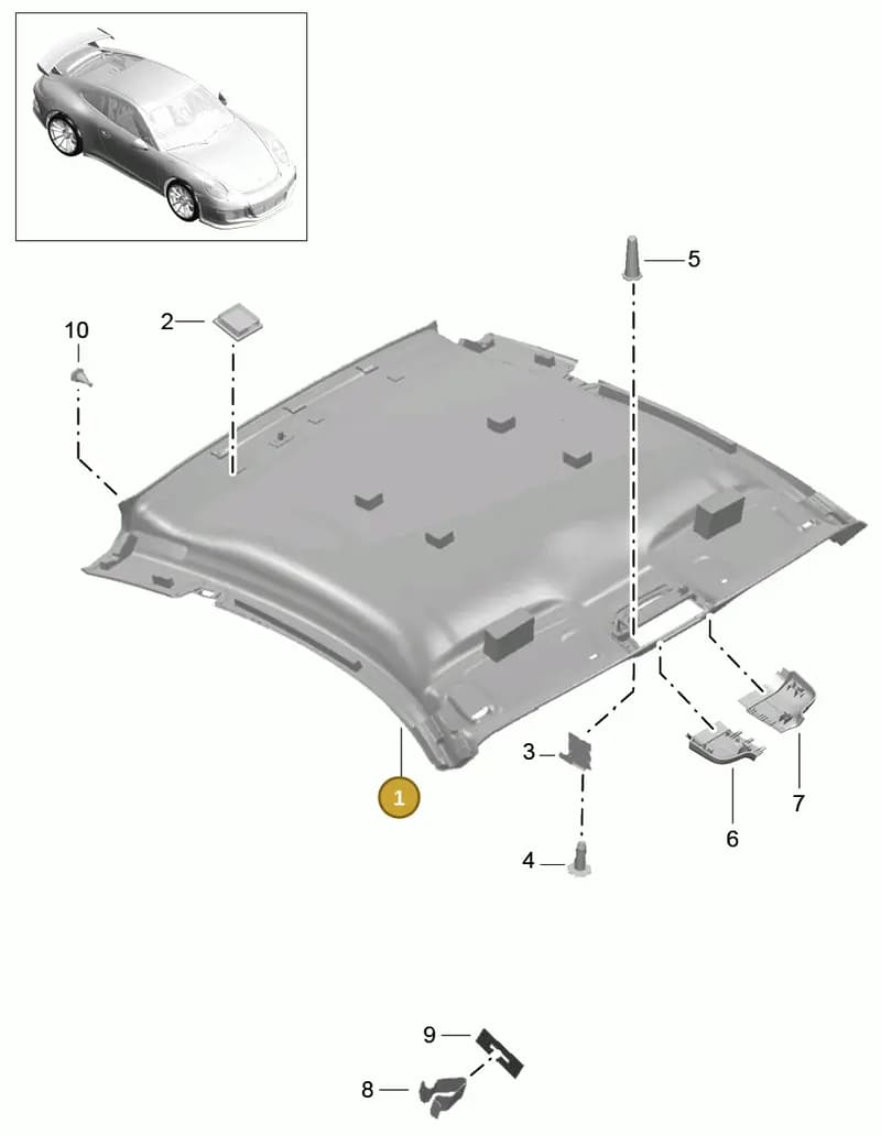 991555981501E0 — Porsche 911 (2013-2020) diagram p41807050, position 1