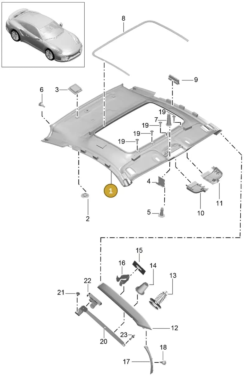 991555981641E0 — Porsche 911 (2016-2019) diagram p47807050, position 1