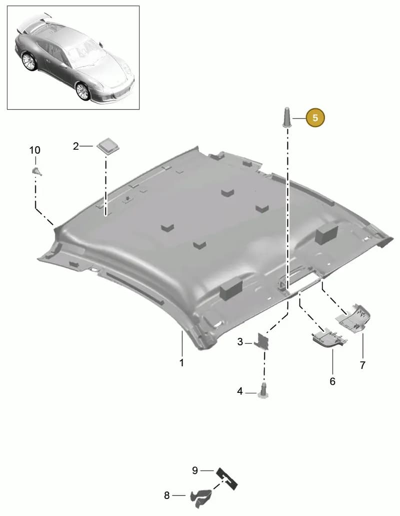99155665800 — Porsche 911 (2013-2020) diagram p41807050, position 5