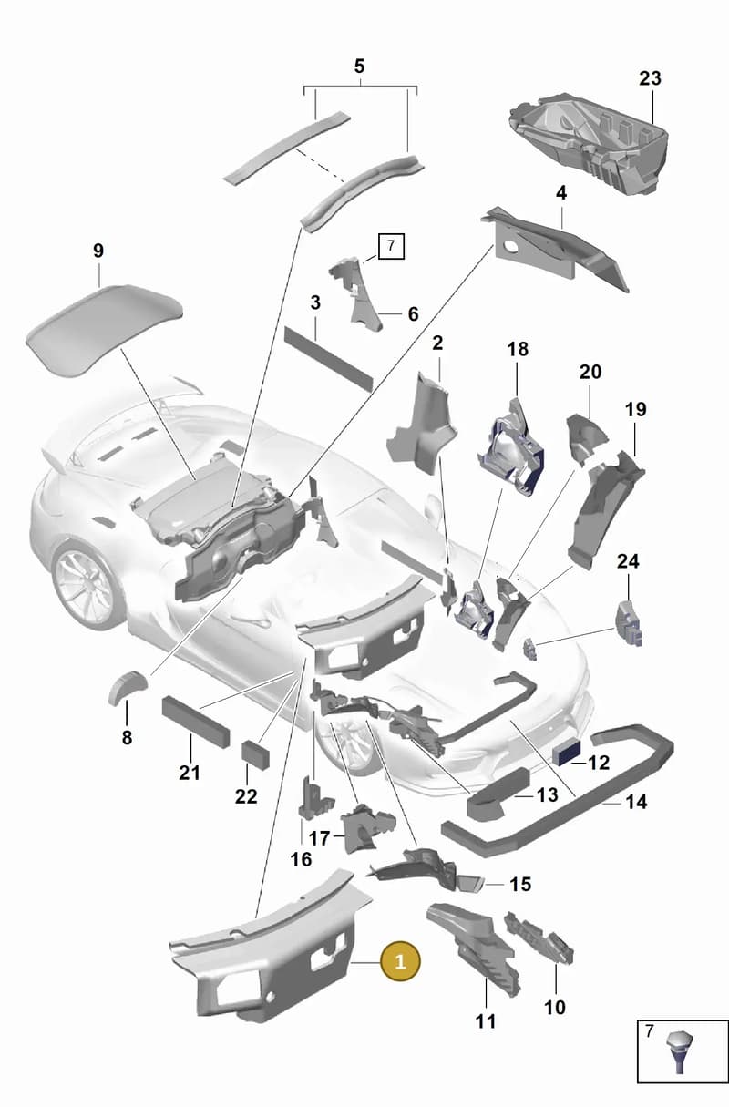 99155672301 — Porsche Cayman (2019-2022) diagram p55807800, position 1