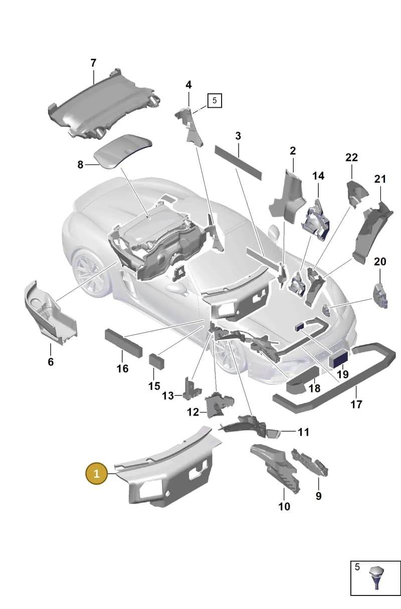 99155672401 — Porsche Boxster Spyder (2019-2020) diagram p54807800, position 1