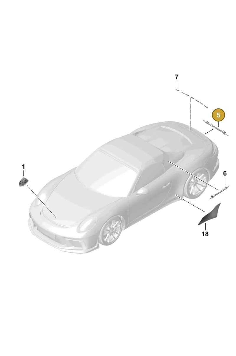 99155922183 — Porsche 911 (2013-2020) diagram p41810040, position 5
