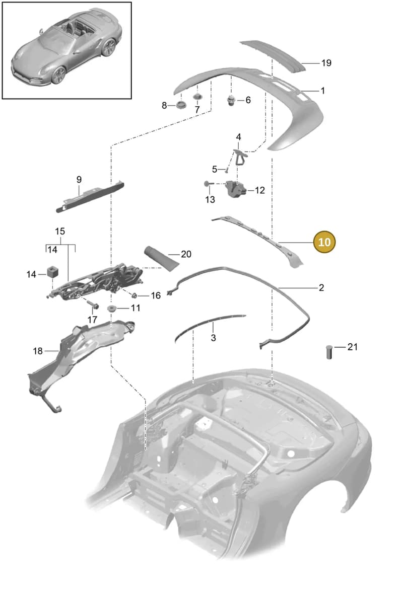 99156163301 — Porsche 911 (2013-2020) diagram p42811060, position 10
