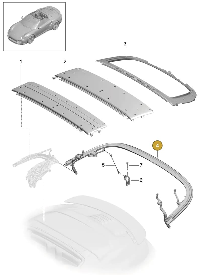 99156171500 — Porsche 911 (2013-2020) diagram p42811020, position 4