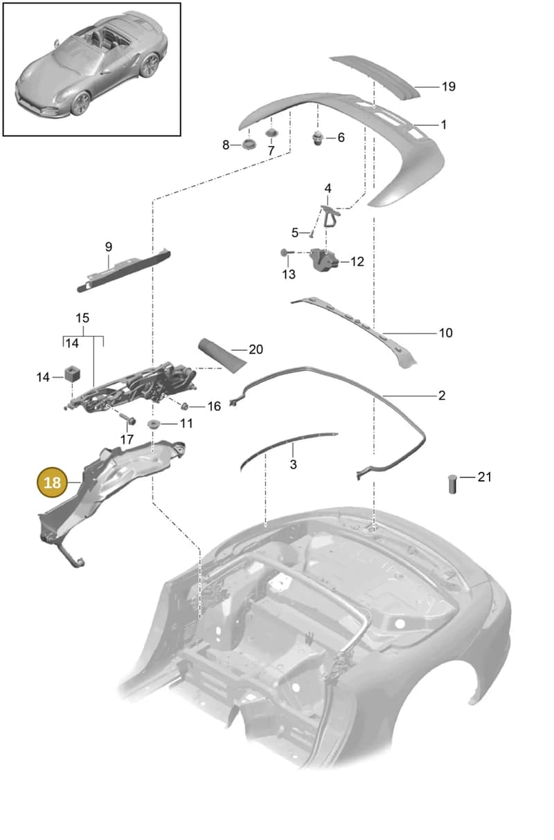 99156180602 — Porsche 911 (2013-2020) diagram p42811060, position 18