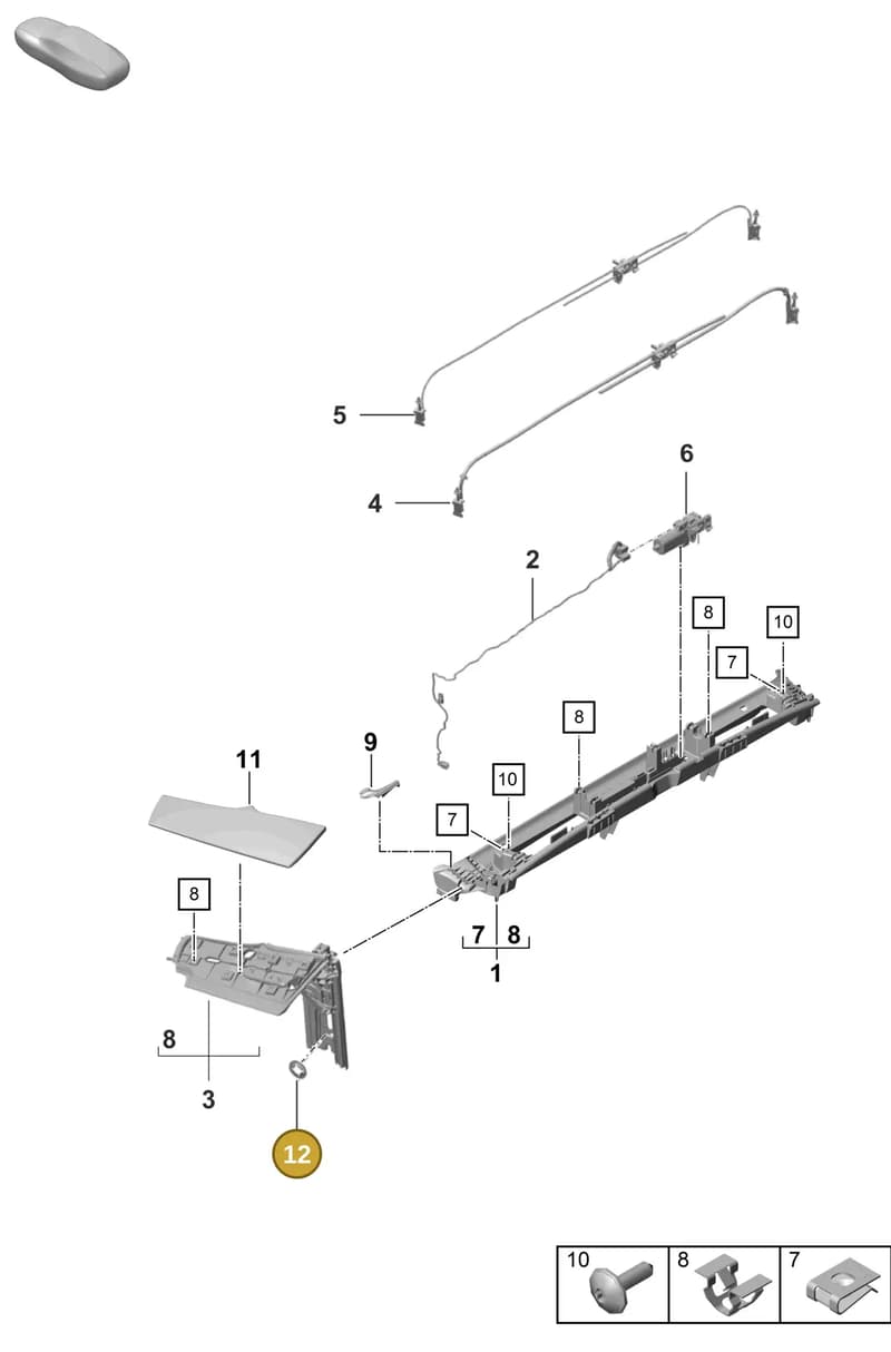 99156193600 — Porsche 911 (2020-2022) diagram p57811400, position 12