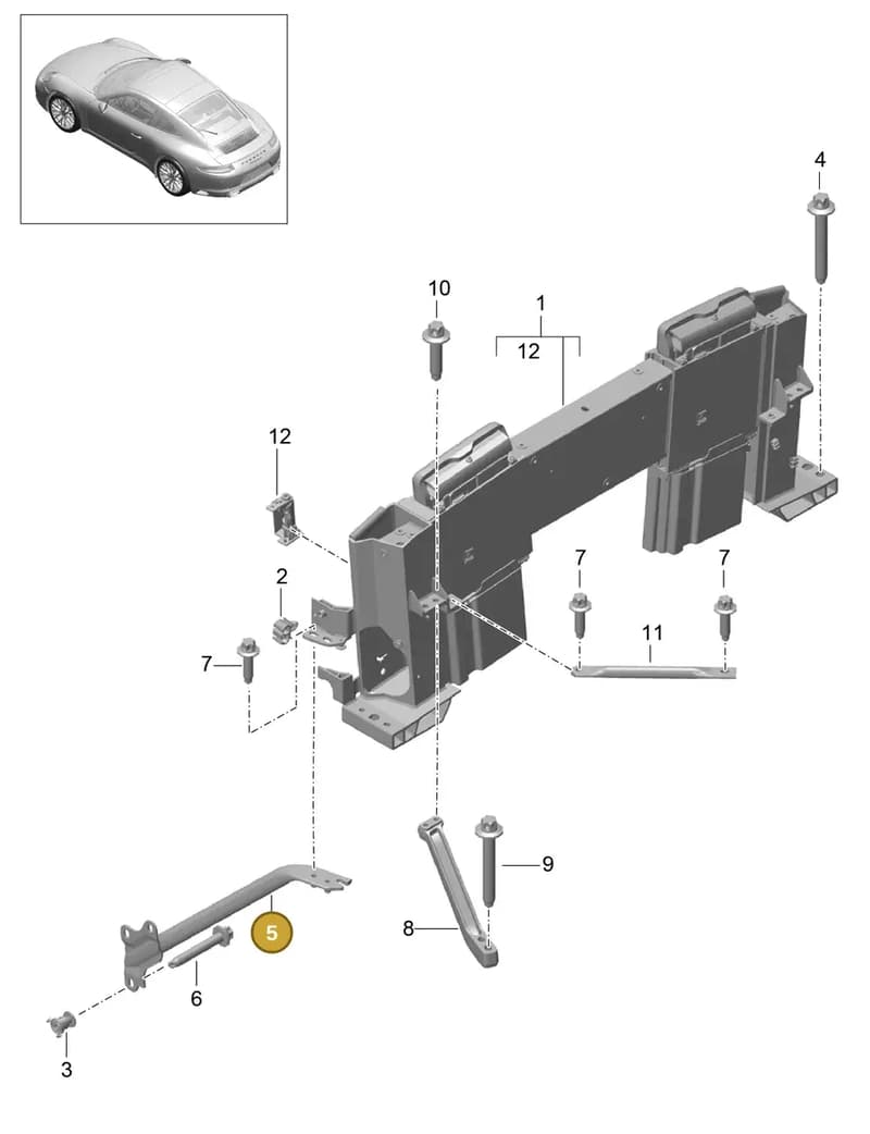 99156235101 — Porsche 911 (2016-2019) diagram p47811070, position 5