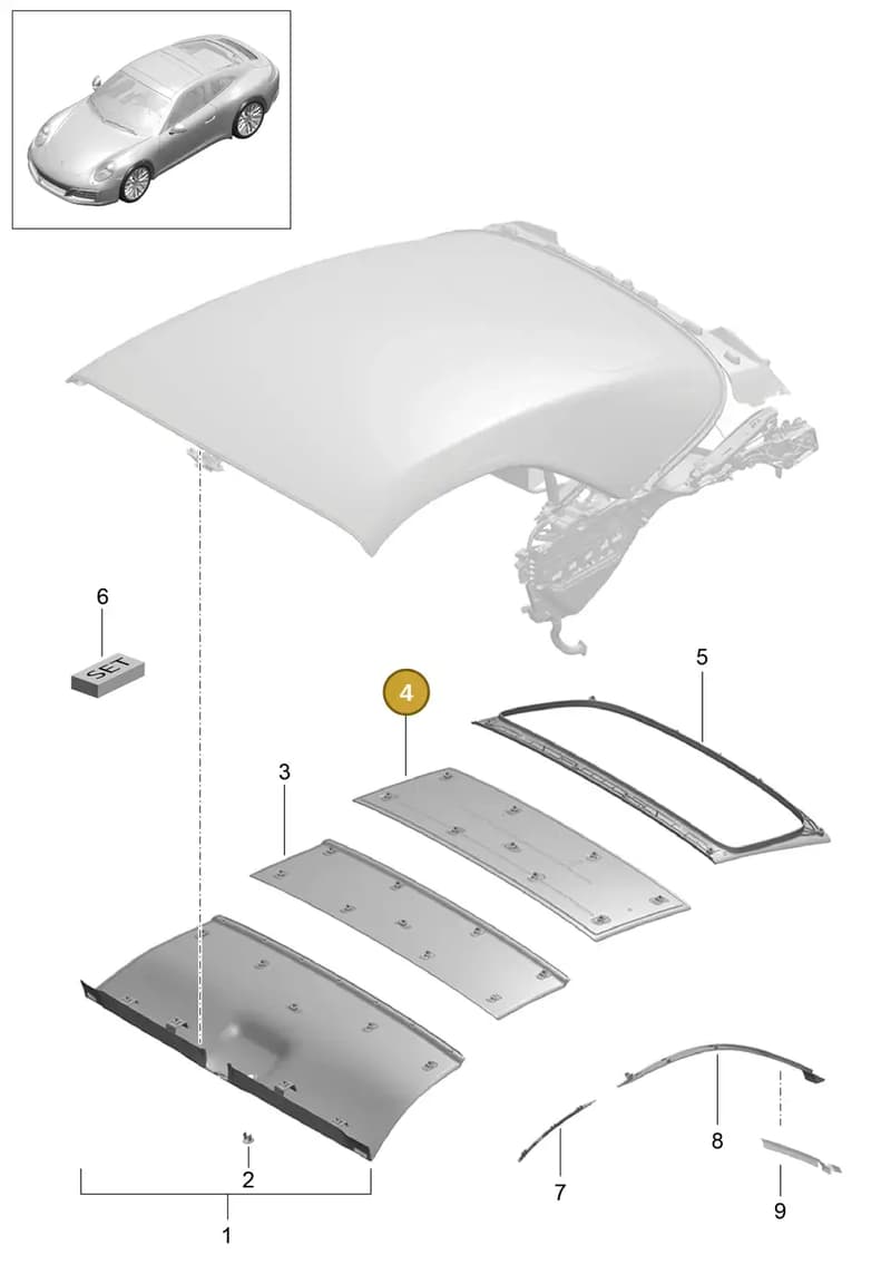 991562538001E0 — Porsche 911 (2016-2019) diagram p47811040, position 4