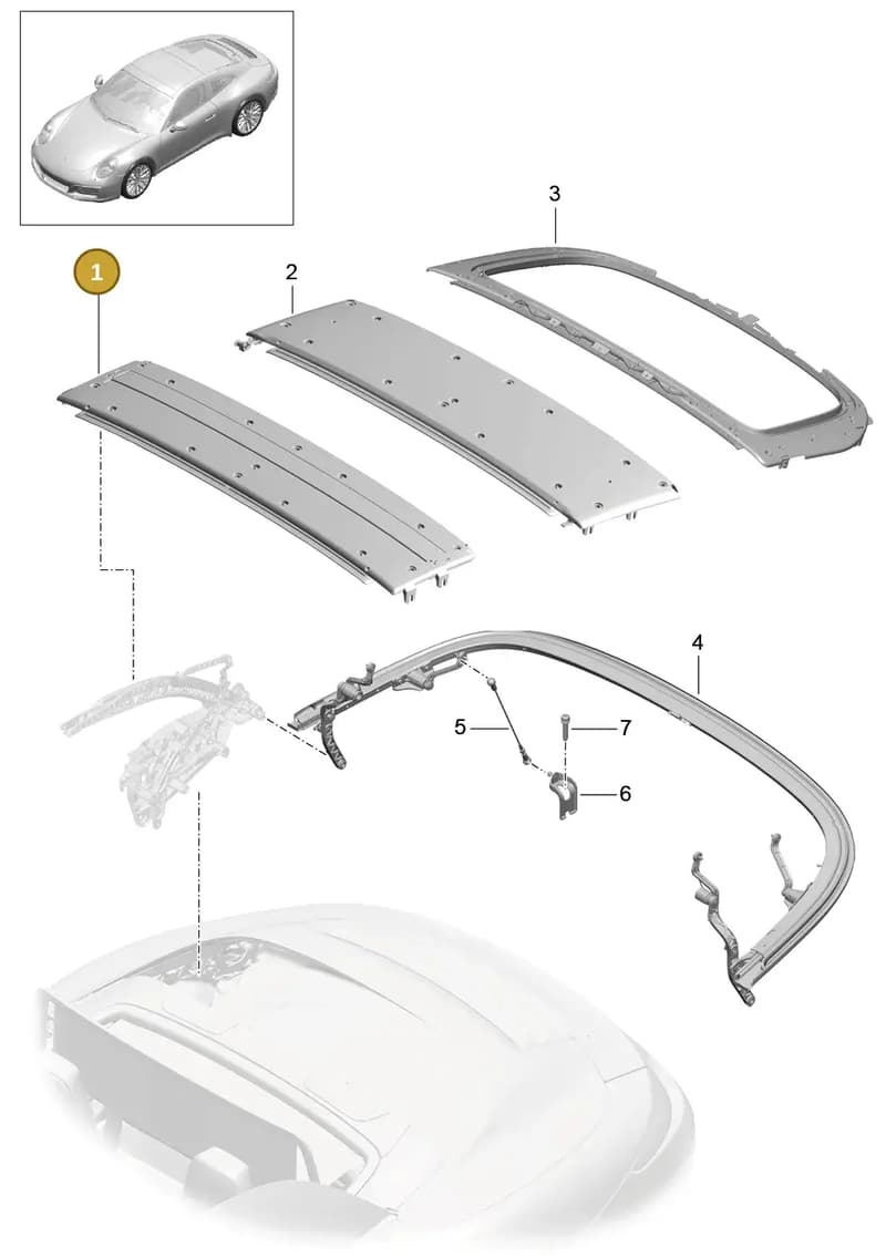 99156254200 — Porsche 911 (2016-2019) diagram p47811020, position 1