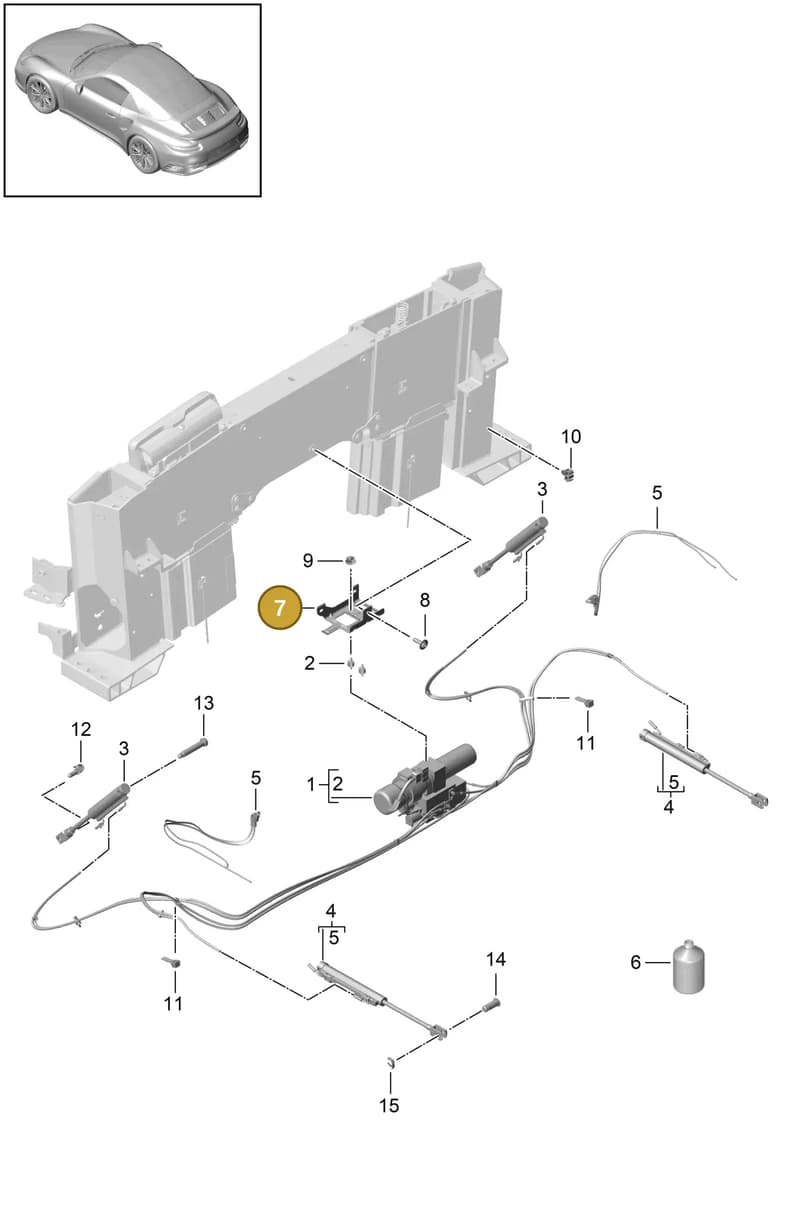 99156261700 — Porsche 911 (2016-2019) diagram p47000001, position 7