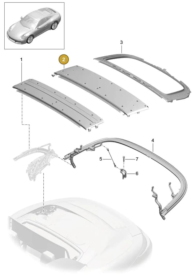 99156294600 — Porsche 911 (2016-2019) diagram p47811020, position 2