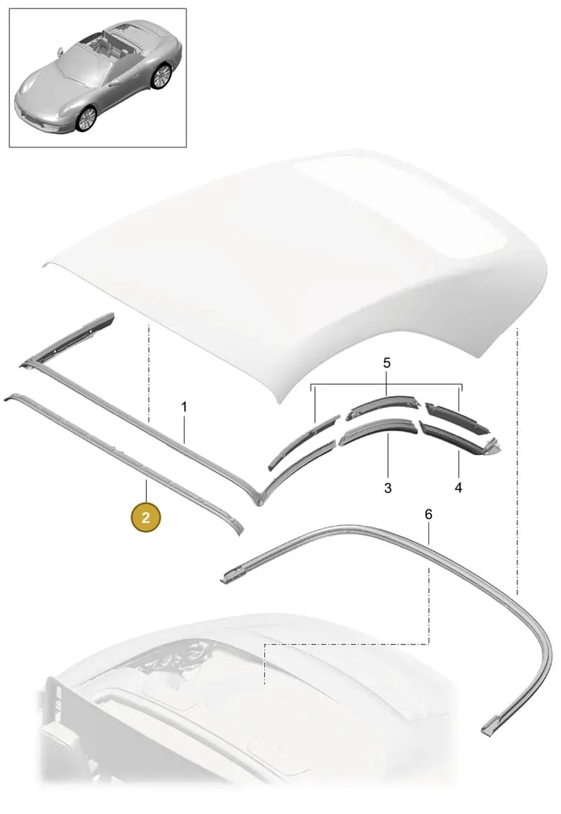 99156295100 — Porsche 991 Carrera 4 (2011-2016) diagram p38811030, position 2
