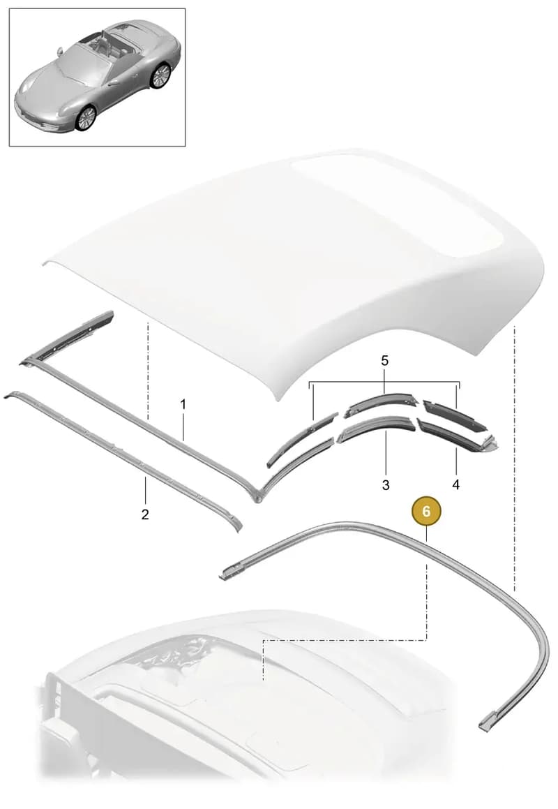 99156295600 — Porsche 991 Carrera 4 (2011-2016) diagram p38811030, position 6