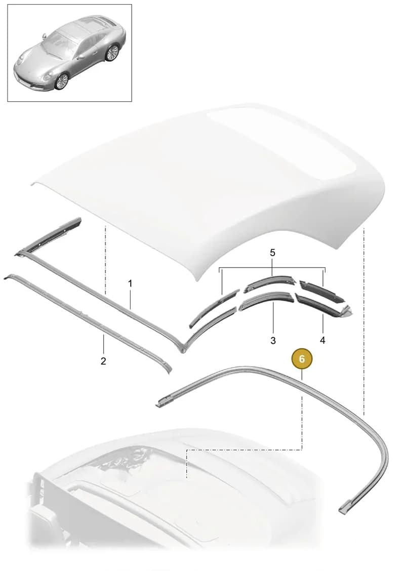 99156295600 — Porsche 911 (2016-2019) diagram p47811030, position 6