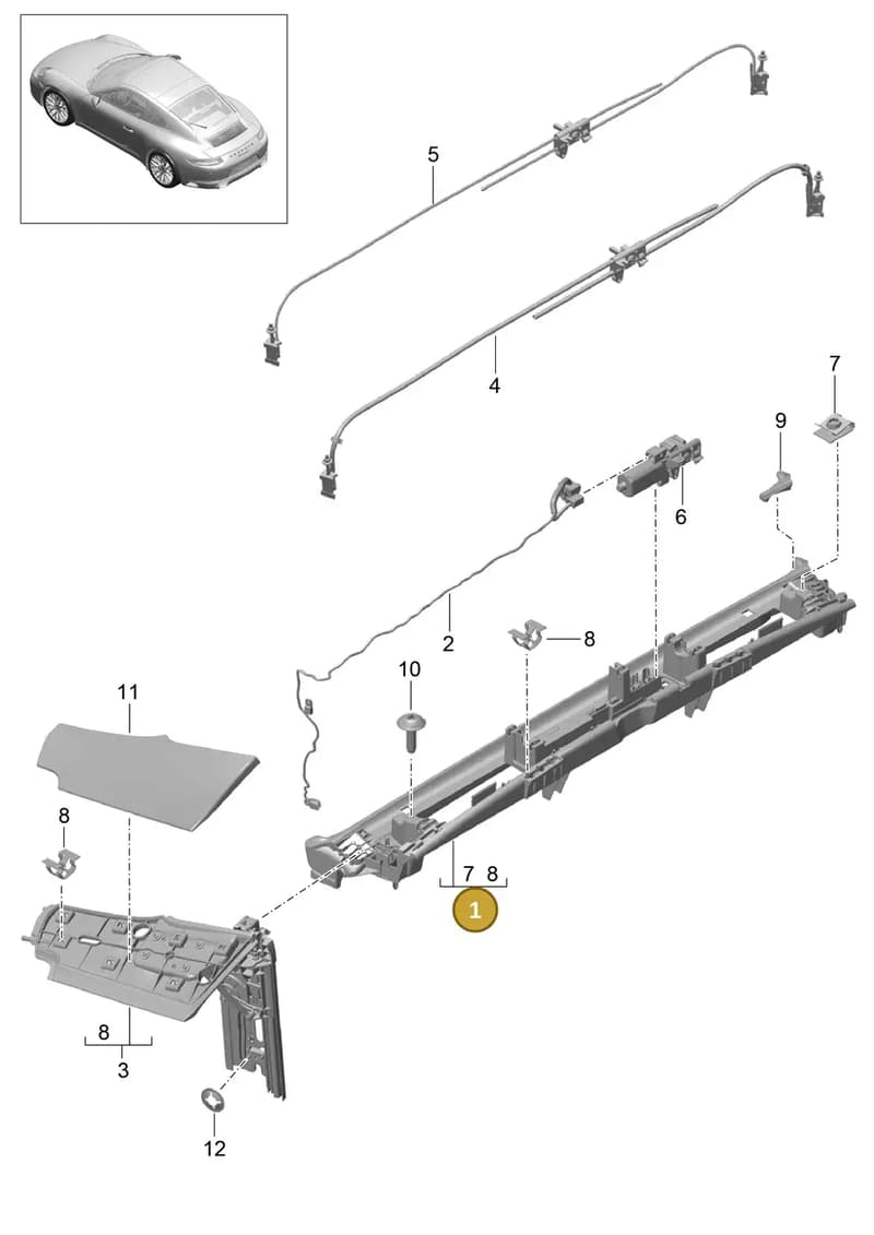 99156297100 — Porsche 911 (2016-2019) diagram p47811050, position 1