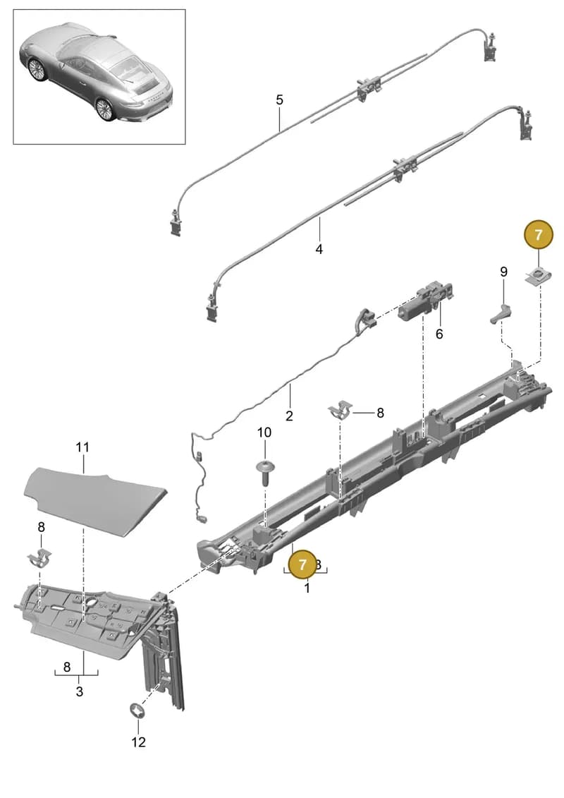 99156298301OH9 — Porsche 911 (2016-2019) diagram p47811050, position 7