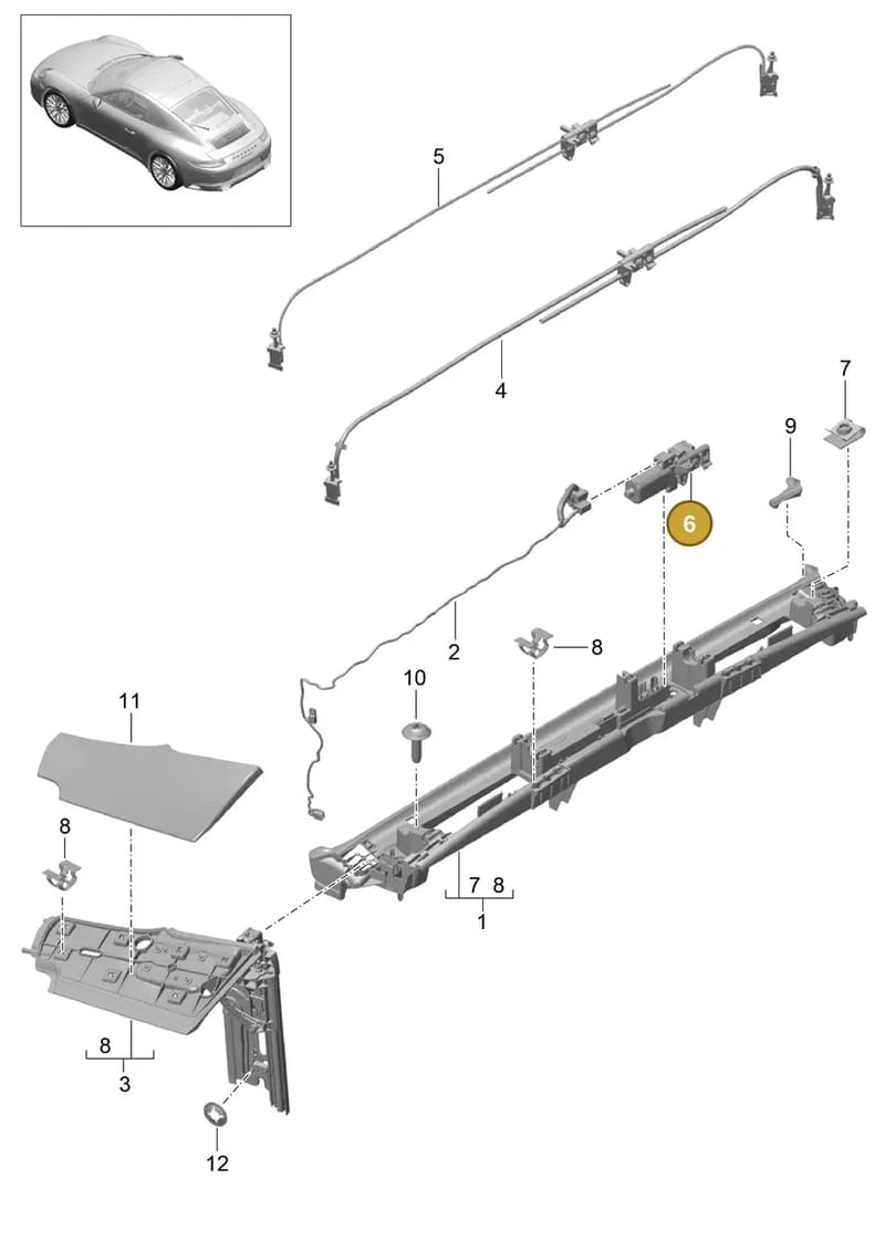 99156298501OH9 — Porsche 911 (2016-2019) diagram p47811050, position 6