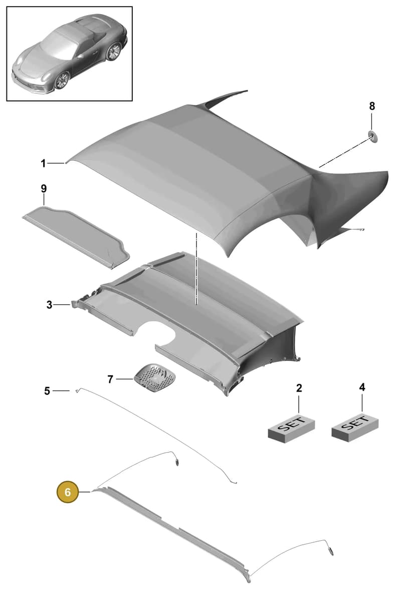 99156793900 — Porsche 911 (2013-2020) diagram p41811000, position 6