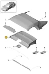 99156795300 Porsche Stretch Headliner