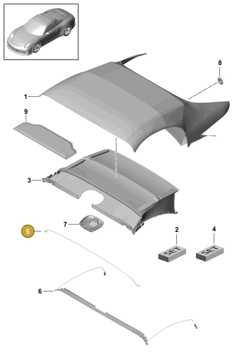 99156797300 — Porsche 911 (2013-2020) diagram p41811000, position 5