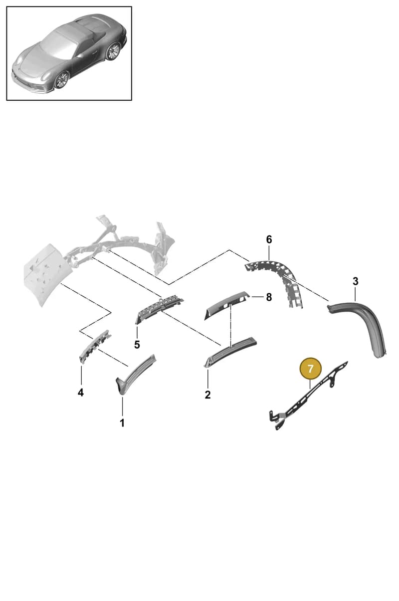 99156797500 — Porsche 911 (2013-2020) diagram p41811050, position 7