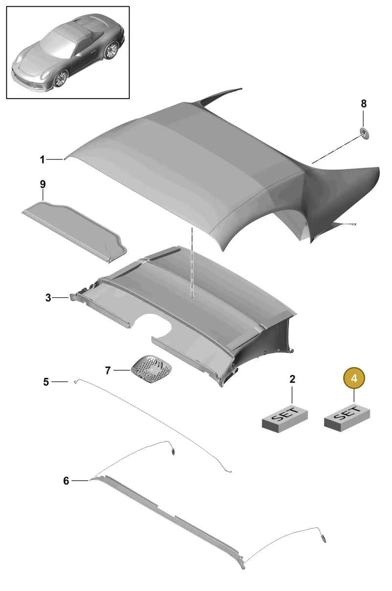 99156798700 — Porsche 911 (2013-2020) diagram p41811000, position 4