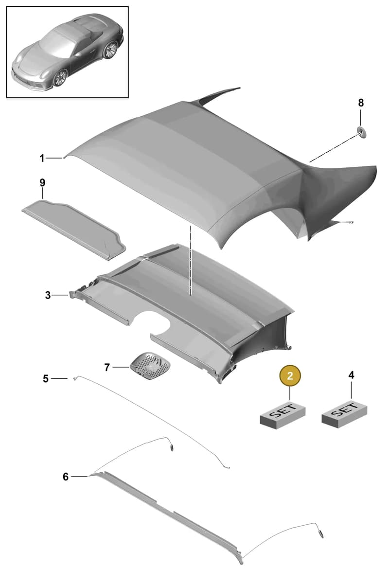 99156798900 — Porsche 911 (2013-2020) diagram p41811000, position 2