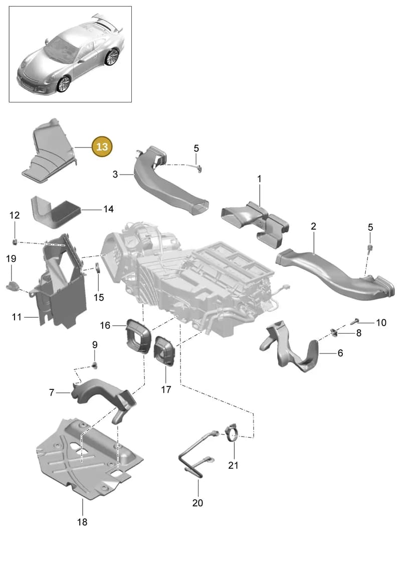 99157227100 — Porsche 911 (2013-2020) diagram p41813005, position 13