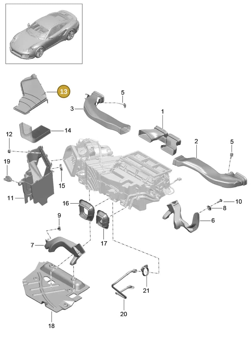 99157227100 — Porsche GT2 RS Clubsport (2013-2020) diagram p42813005, position 13