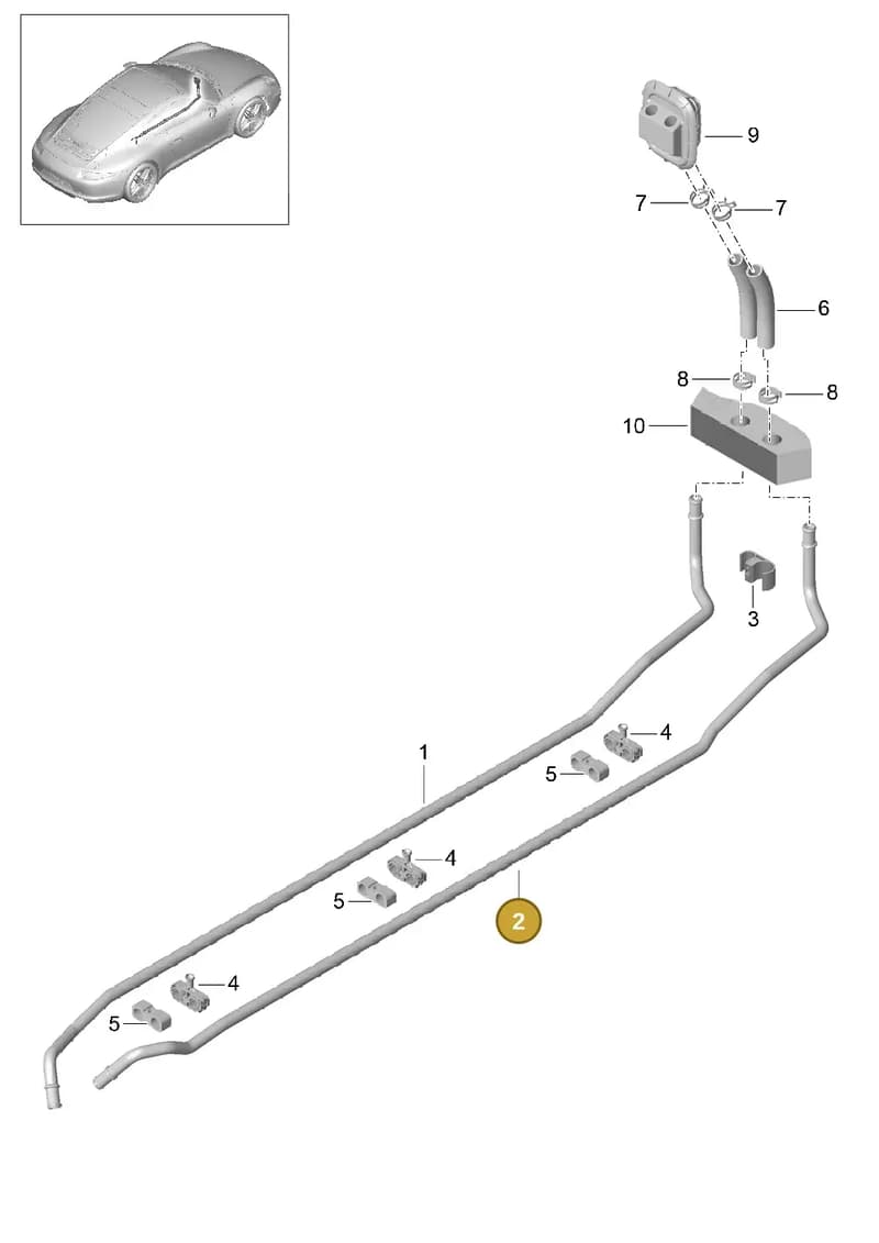 99157246303 — Porsche 991 Carrera 4 (2011-2016) diagram p38813000, position 2